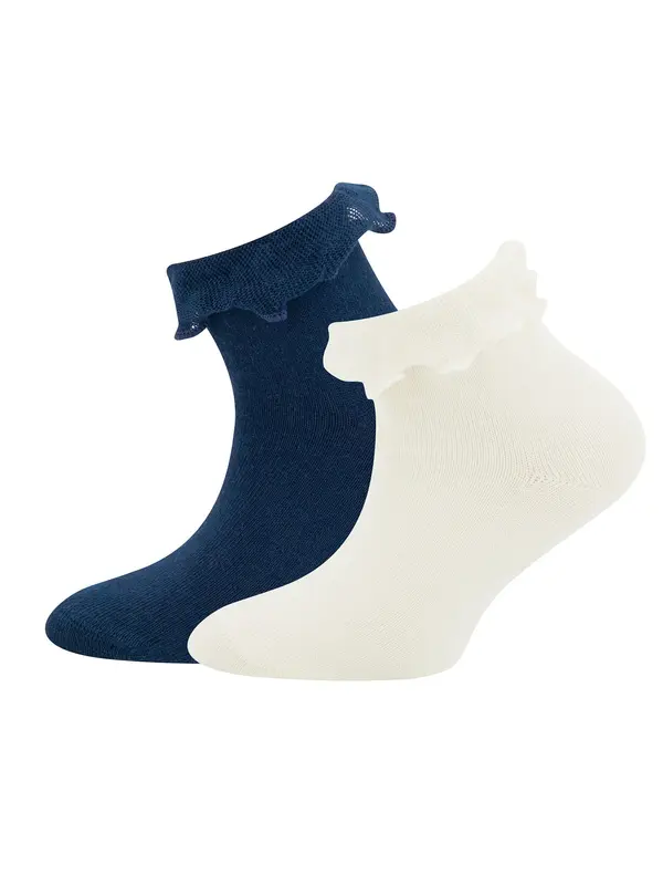 EWERS EWERS Nogavice  marine / off-bela