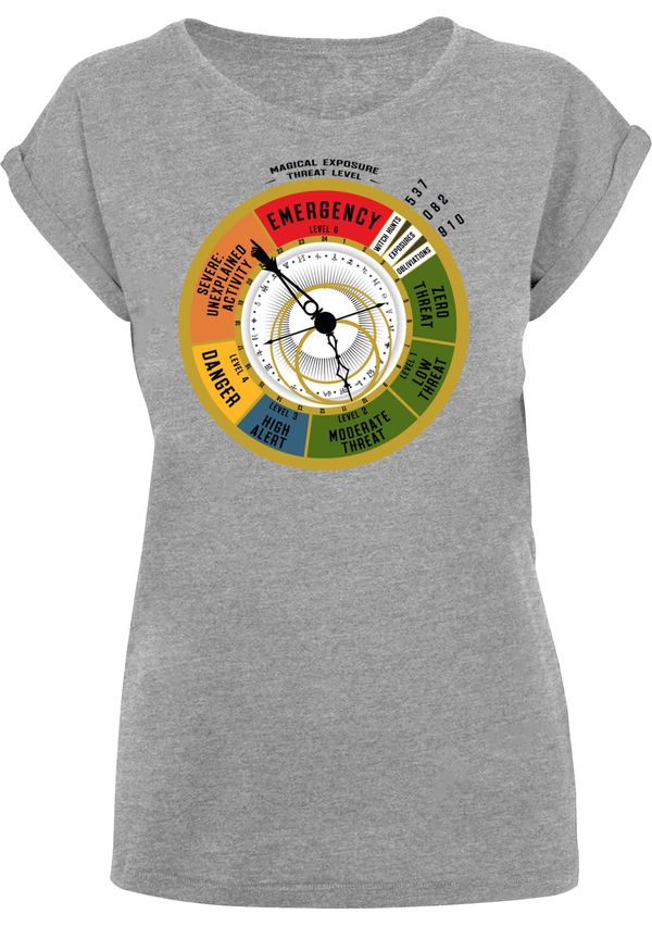 F4NT4STIC F4NT4STIC Majica 'Fantastic Beasts Threat Level'  zlato-rumena / pegasto siva / črna / bela