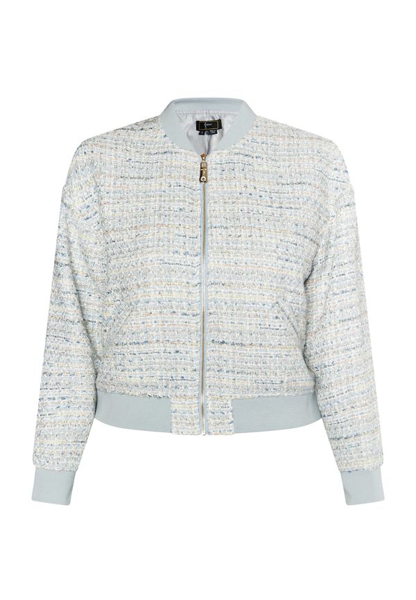 faina faina Blazer 'Bouclé'  svetlo modra / zlata / srebrna / bela