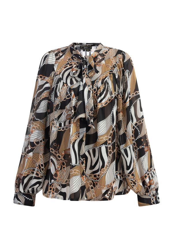 faina faina Bluza 'Caneva'  chamois / siva / črna / bela