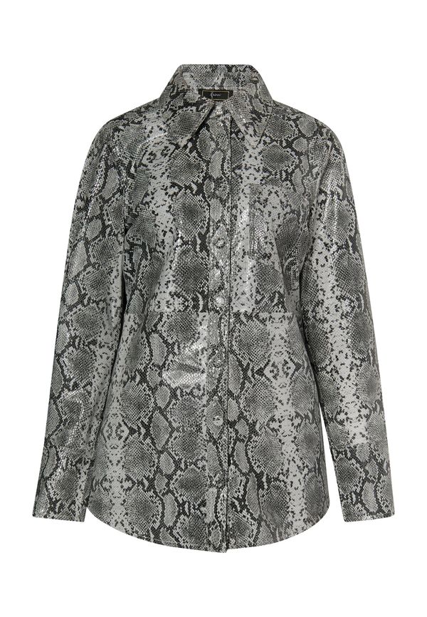 faina faina Bluza  siva / črna