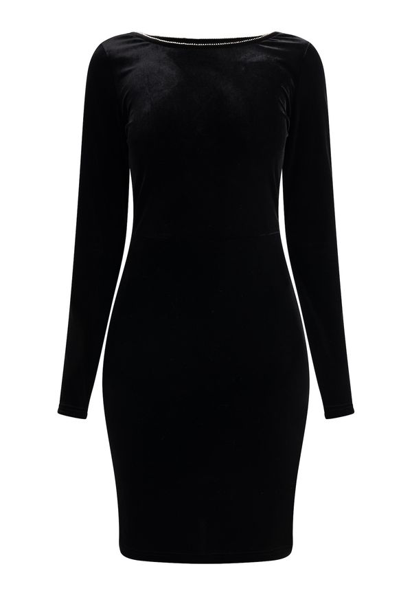 faina faina Koktejl obleka  črna