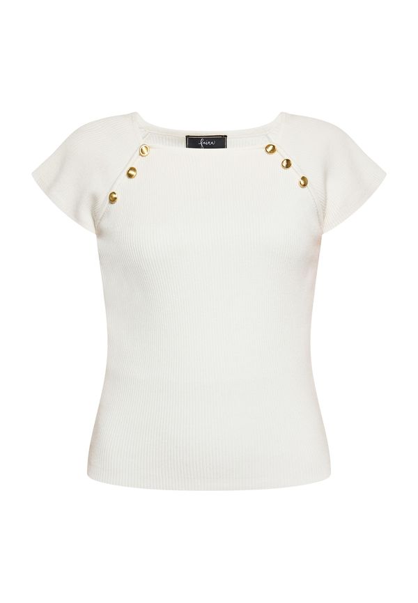 faina faina Majica  zlata / volneno bela