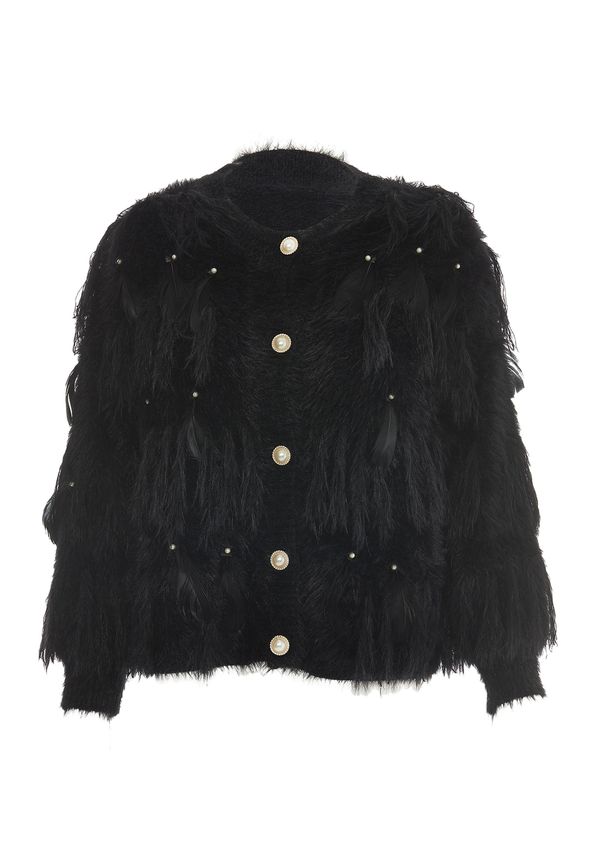 faina faina Pletena jopa  črna