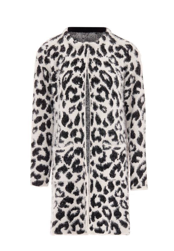 faina faina Pletena jopa  črna / volneno bela