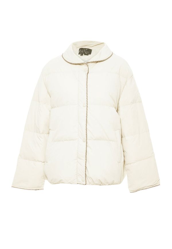 faina faina Prehodna jakna  sepija / volneno bela