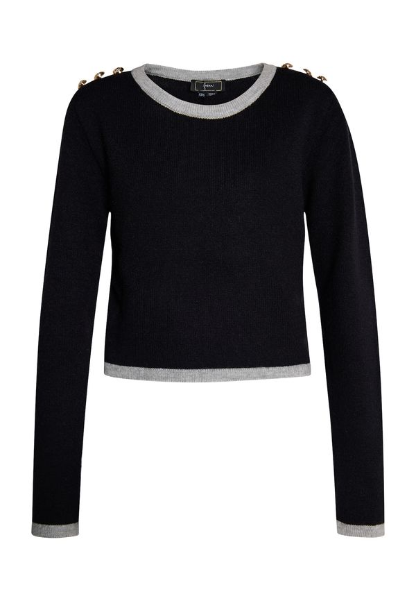 faina faina Pulover 'Paino'  siva / črna