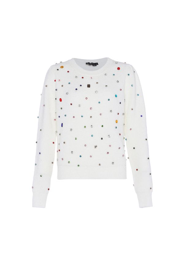 faina faina Pulover  turkizna / svetlo modra / rdeča / volneno bela