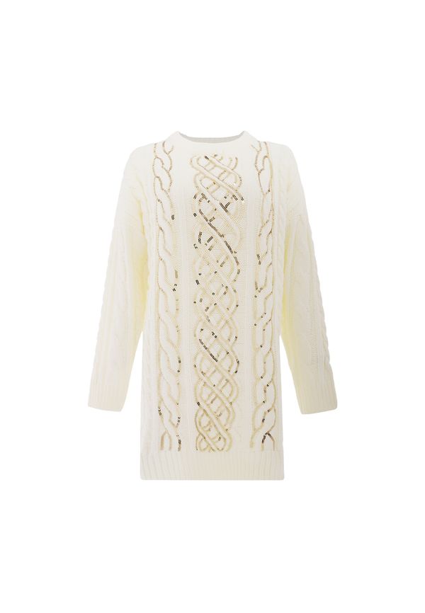 faina faina Pulover  zlata / volneno bela