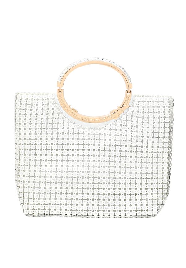 faina faina Ročna torbica  bež / srebrna