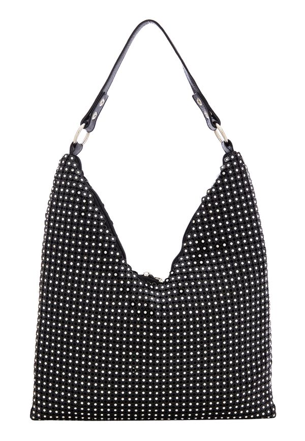 faina faina Torba za čez ramo  črna / srebrna