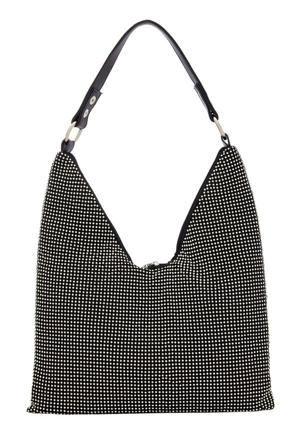 faina faina Torba za čez ramo  črna / srebrna