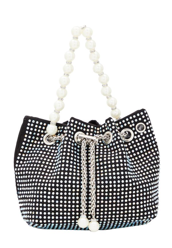 faina faina Vrečasta torba  črna / srebrna