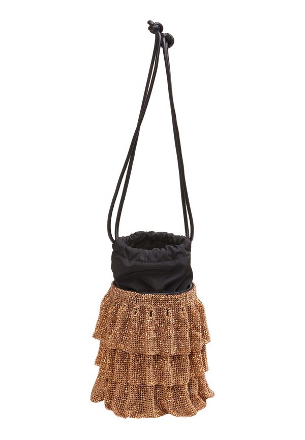 faina faina Vrečasta torba  zlata / črna