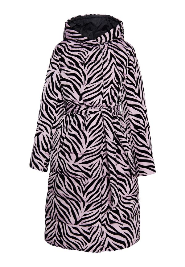 faina faina Zimski plašč  mauve / črna