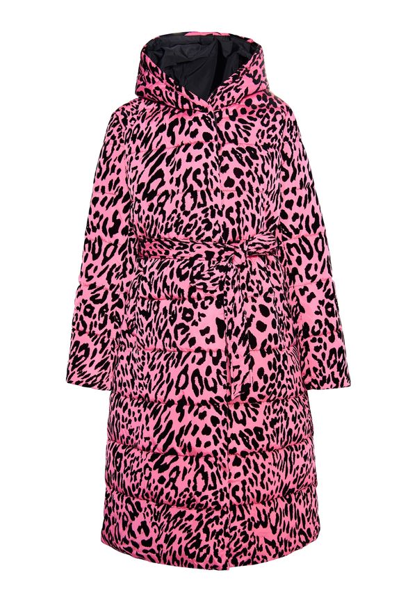 faina faina Zimski plašč  roza / črna