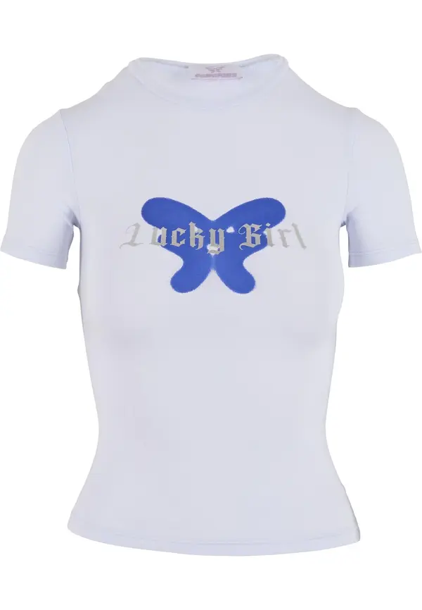 Felicious Felicious Majica 'Lucky Girl '  azur / srebrna / bela