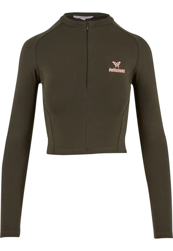 Felicious Felicious Majica 'Racer'  temno zelena / roza