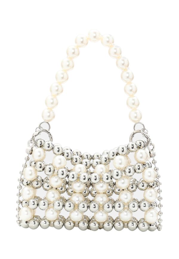 FELIPA FELIPA Ročna torbica  srebrna / pegasto bela