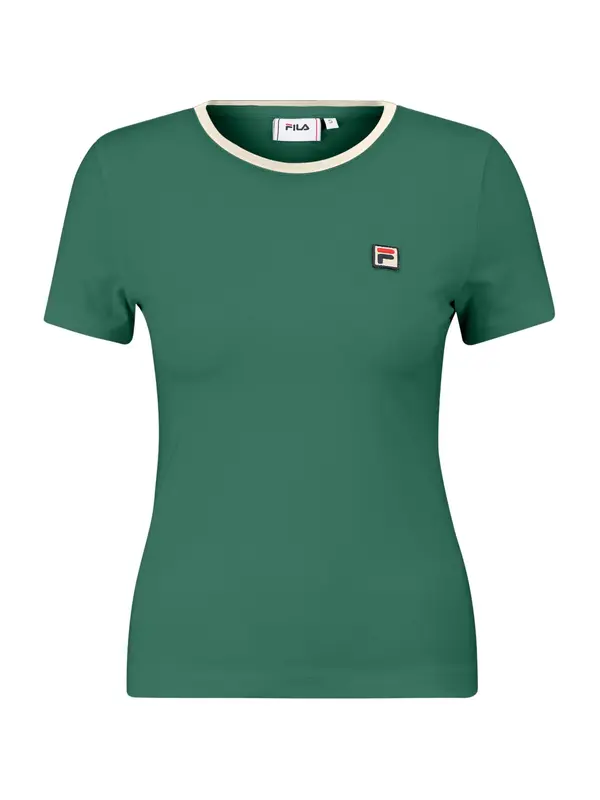 FILA FILA Funkcionalna majica 'LECTOURE'  kremna / zelena / črna