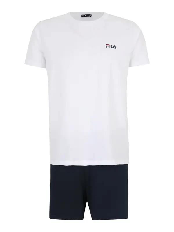 FILA FILA Kratka pižama  črna / bela