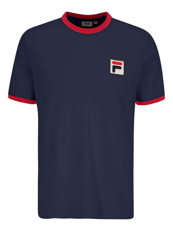 FILA FILA Majica 'LAZ'  mornarska / rdeča / bela