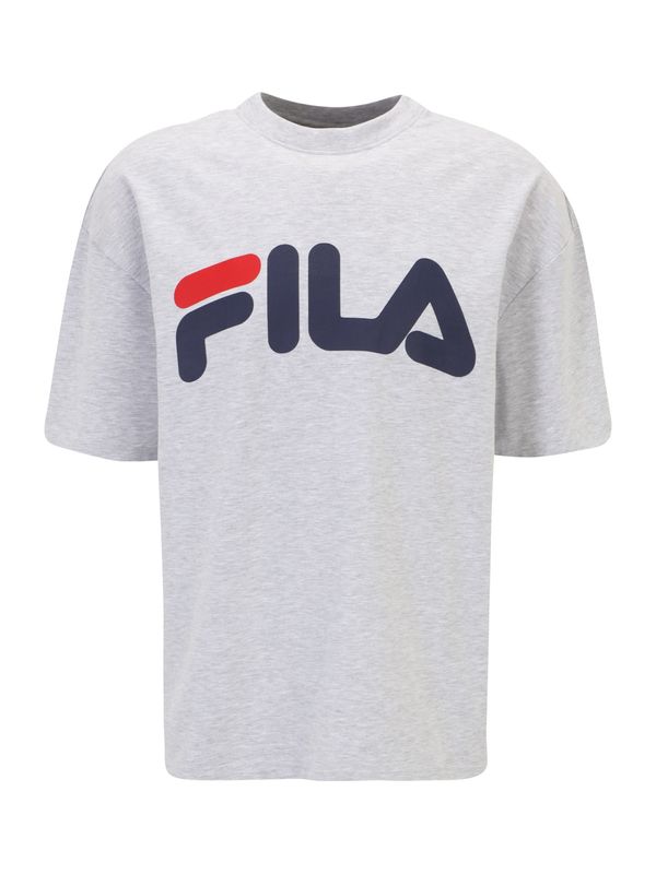 FILA FILA Majica 'LOWELL'  mornarska / pegasto siva / rdeča