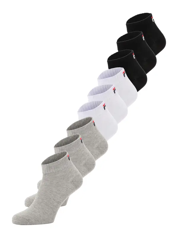 FILA FILA Nogavice  pegasto siva / črna / bela
