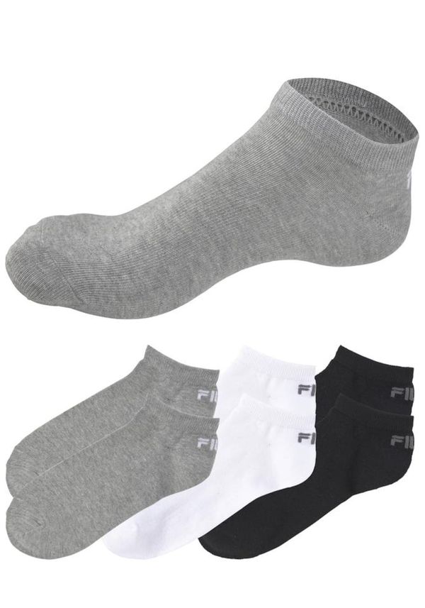 FILA FILA Nogavice  pegasto siva / črna / bela