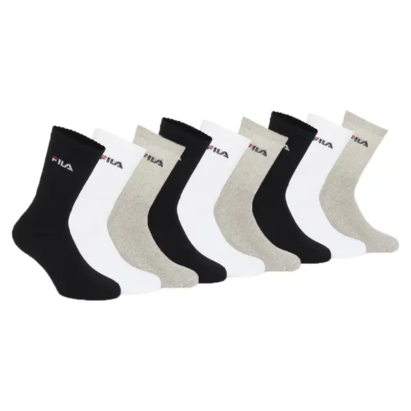 FILA FILA Nogavice  siva / črna / bela