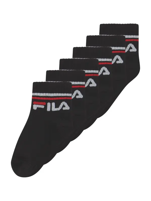 FILA FILA Nogavice  siva / rdeča / črna