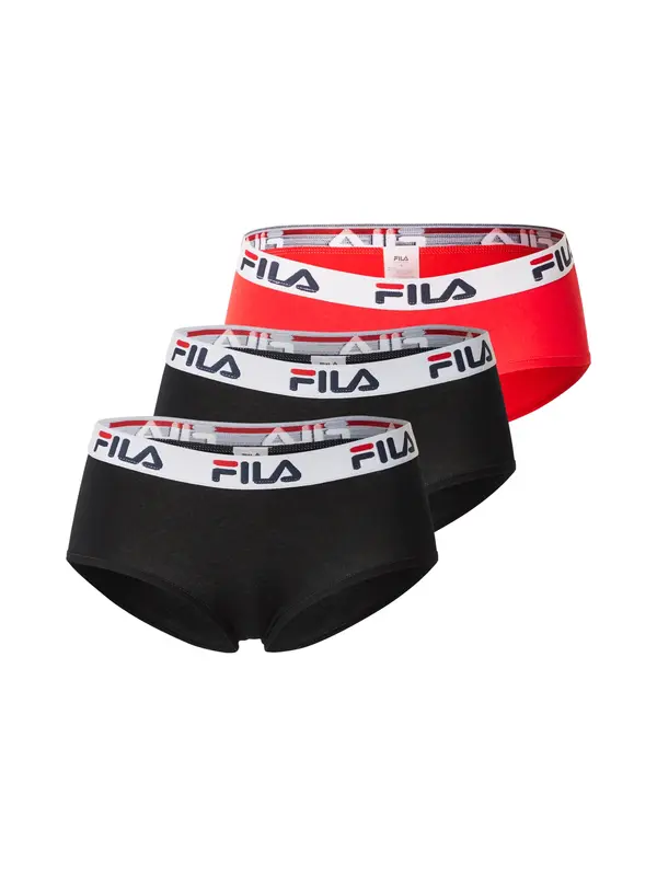 FILA FILA Spodnje hlače  rdeča / črna / bela