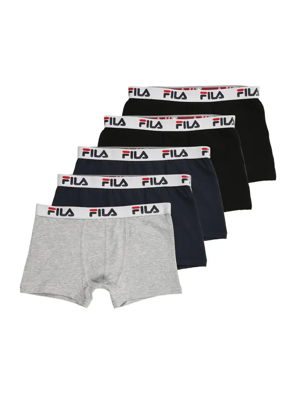 FILA FILA Spodnjice  mornarska / pegasto siva / črna / off-bela