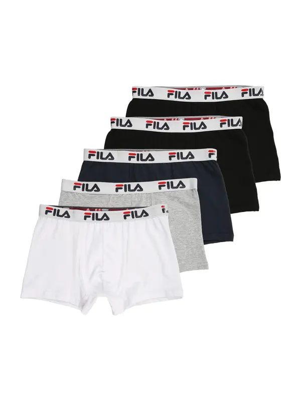 FILA FILA Spodnjice  mornarska / svetlo siva / črna / bela