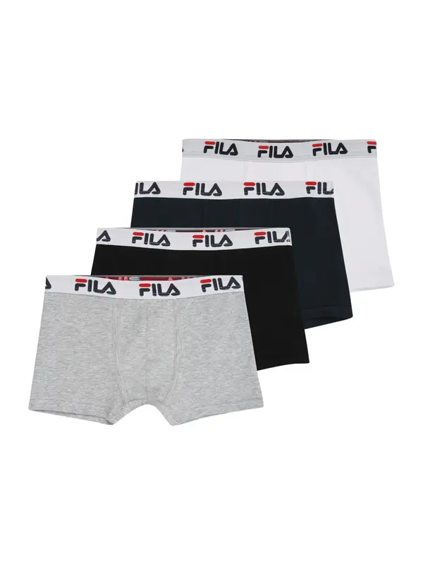 FILA FILA Spodnjice  pegasto siva / živo rdeča / črna / bela