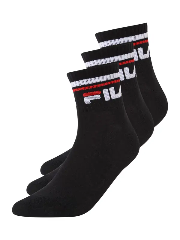 FILA FILA Športne nogavice  rdeča / črna / bela