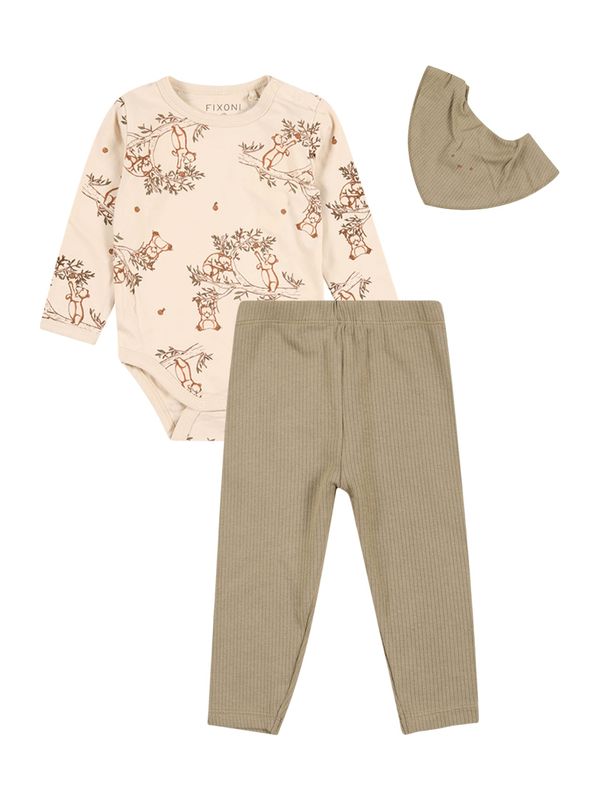 Fixoni Fixoni Komplet  svetlo bež / oker / kaki