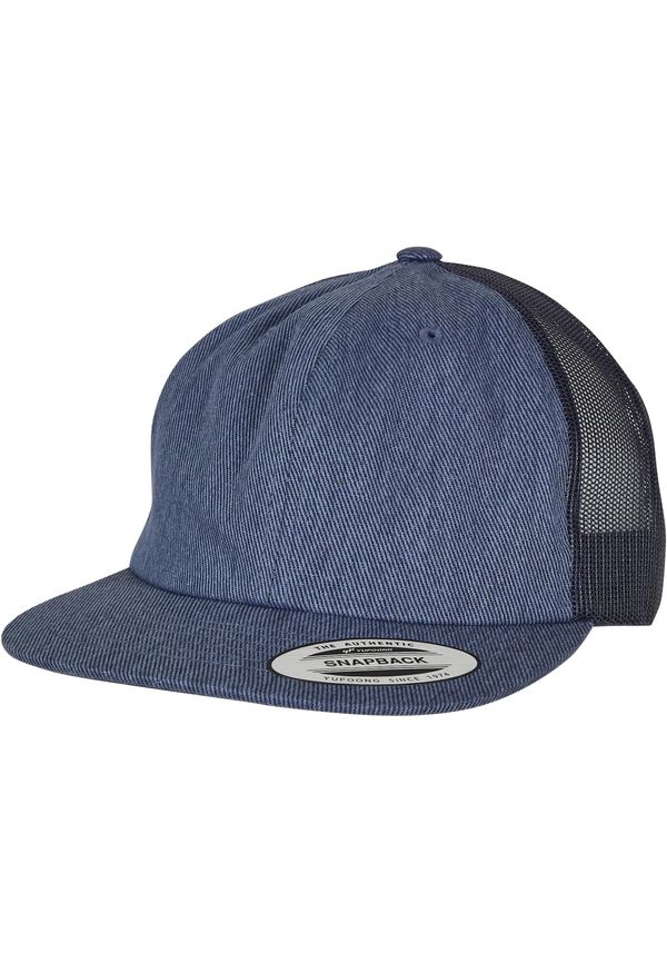 Flexfit Flexfit Kapa 'Denim Trucker'  moder denim / bela