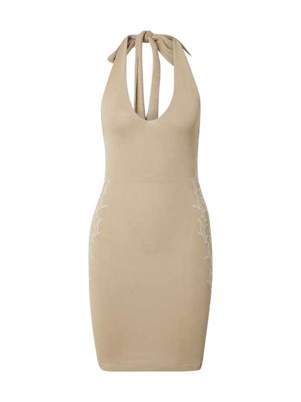 florence by mills exclusive for ABOUT YOU florence by mills exclusive for ABOUT YOU Pletena obleka 'Lemon Verbena'  svetlo rjava / bela