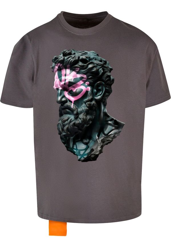 Forgotten Faces Forgotten Faces Majica 'Relict Of Time'  temno siva / oranžna / svetlo roza / bela