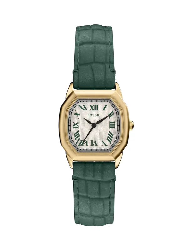 FOSSIL FOSSIL Analogna ura 'HARLOW'  zlata / zelena / črna / bela