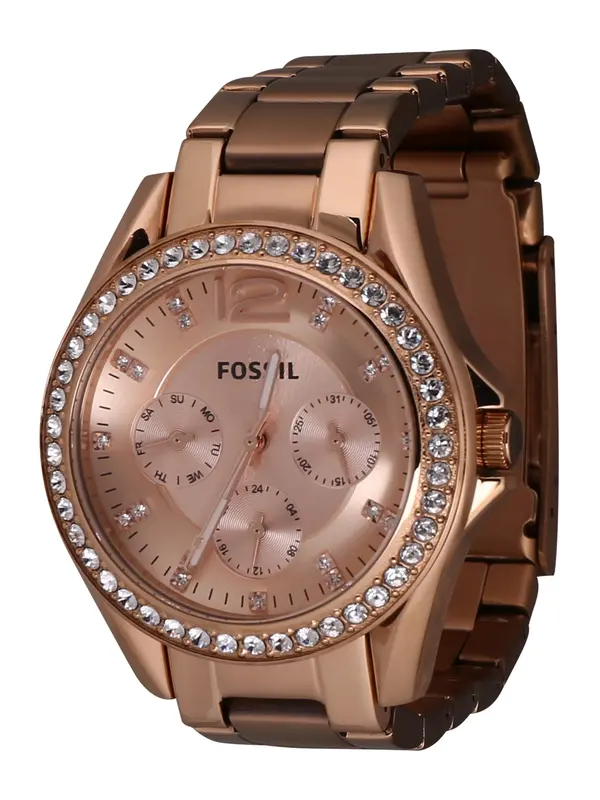 FOSSIL FOSSIL Analogna ura 'Riley'  rožnato zlata