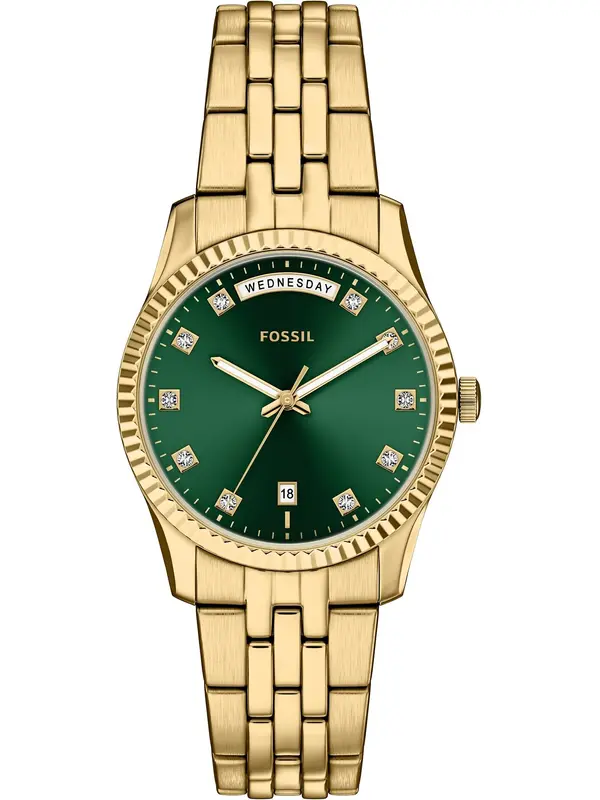 FOSSIL FOSSIL Analogna ura 'SCARLETTE'  zlata / smaragd
