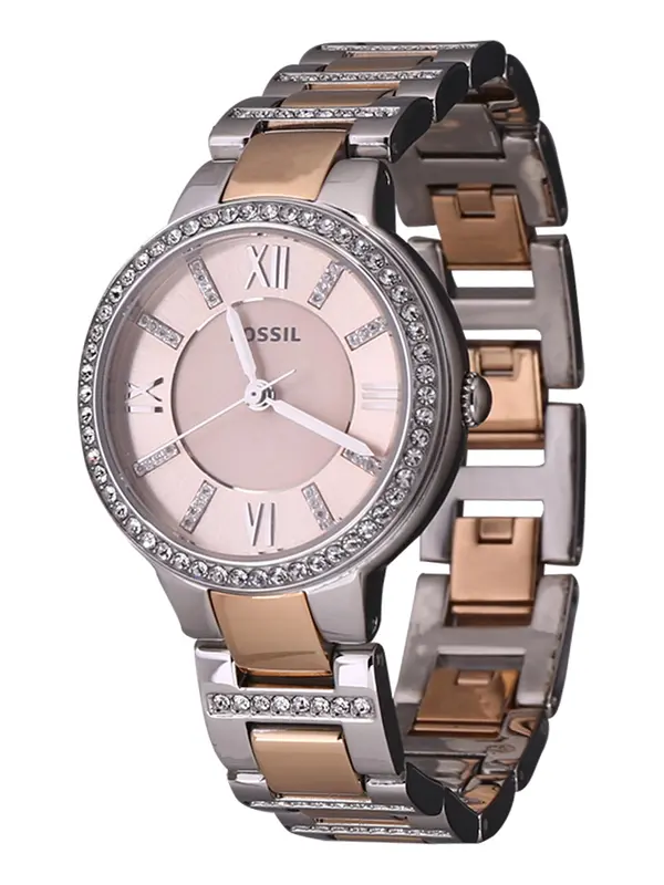FOSSIL FOSSIL Analogna ura 'Virginia ES3405'  rožnato zlata / srebrna