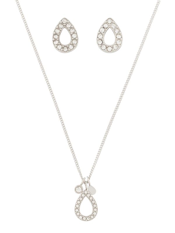 FOSSIL FOSSIL Set nakita  srebrna / transparentna / biserno bela