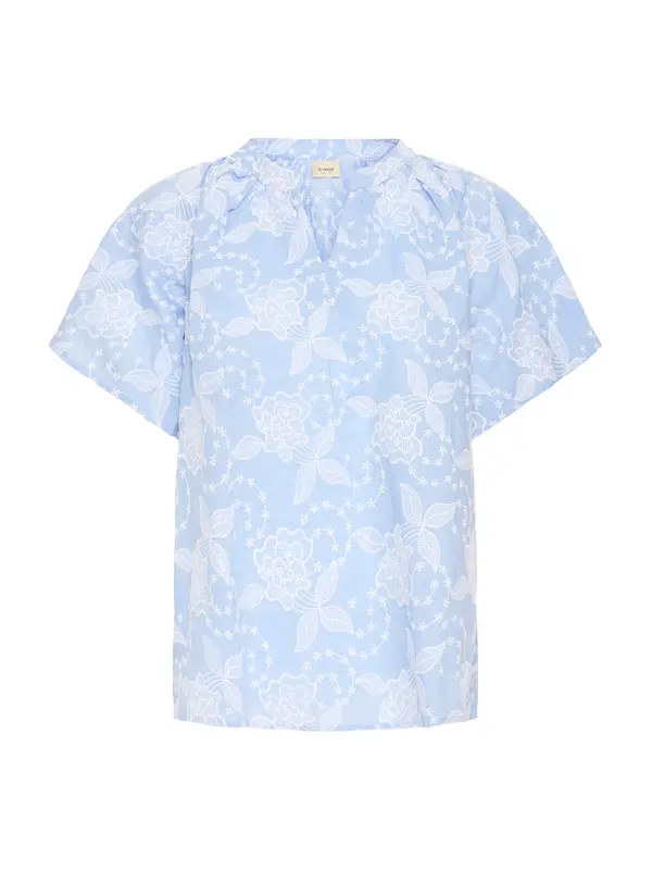 Fransa Fransa Bluza 'FRHAVI 1'  svetlo modra / bela