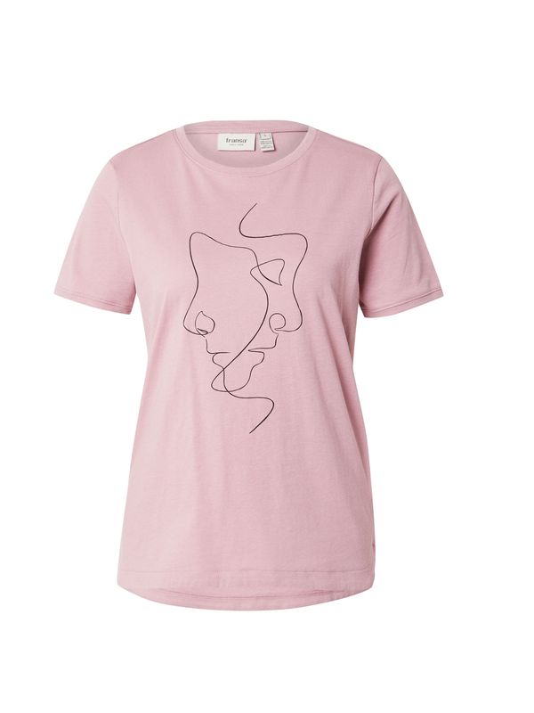 Fransa Fransa Majica 'SAVAI'  staro roza / črna