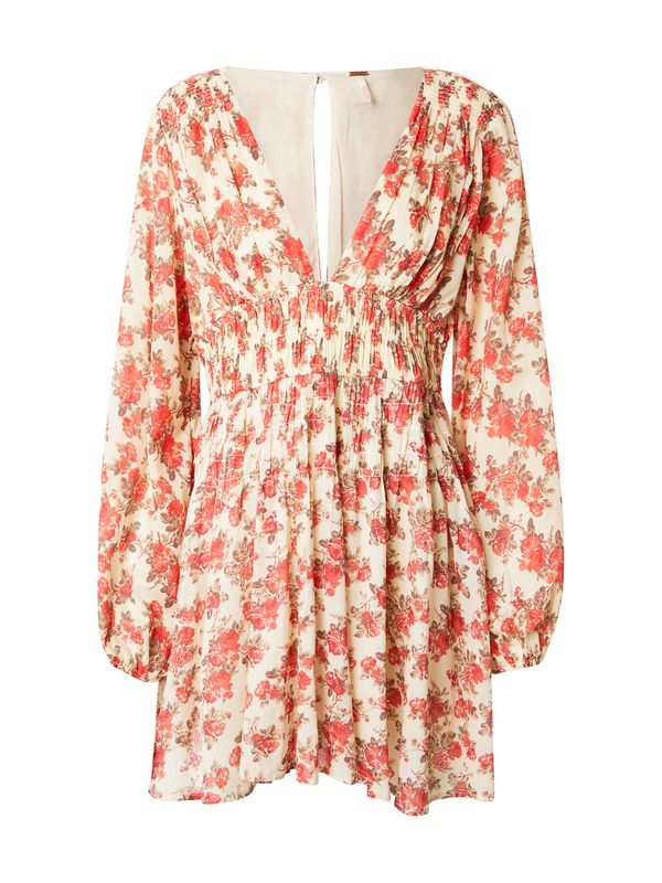 Free People Free People Obleka 'KEEP YOU'  bež / zelena / svetlo rdeča