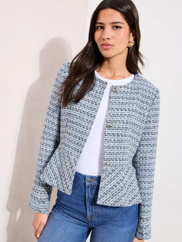 Friends Like These Friends Like These Blazer  golobje modra / črna / bela