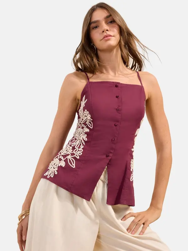Friends Like These Friends Like These Bluza  burgund / volneno bela